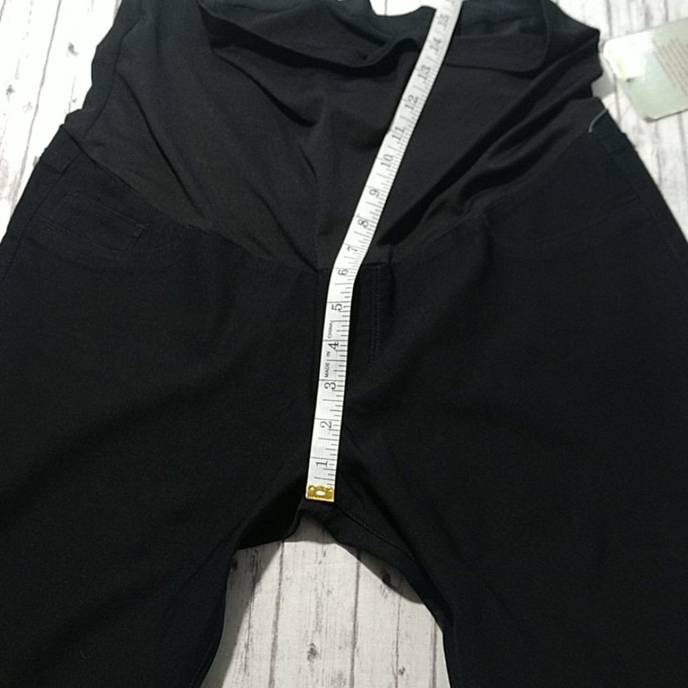 NWT S.O.N.G. Black Straight Leg Maternity Pants - Picture 2 of 10